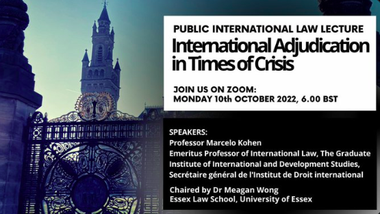 Conférence inaugural de la série Droit international public de l’Université d’Essex par le professeur Kohen