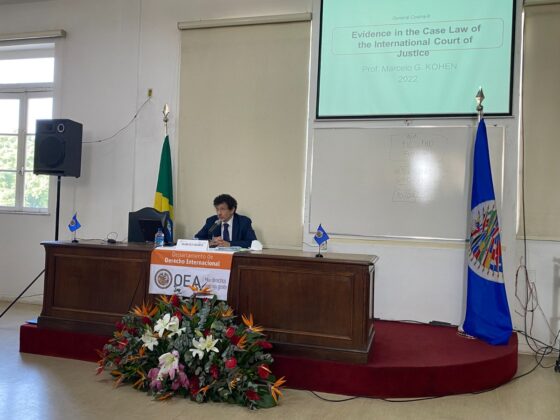 Curso del Prof. Kohen sobre la prueba de la CIJ en el XLVII Curso de derecho internacional de la OEA